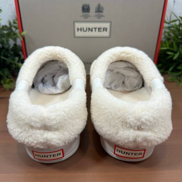 Hunter Women's Play Sherpa Insulated Clogs White Size 6 - Picture 4 of 9